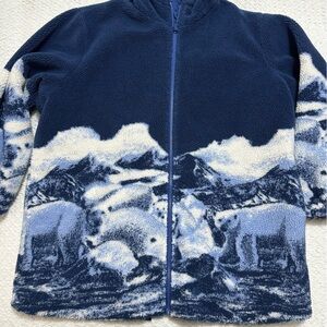 Vintage All American Comfort Polar Bear Reversible Jacket Men’s Size 1XL